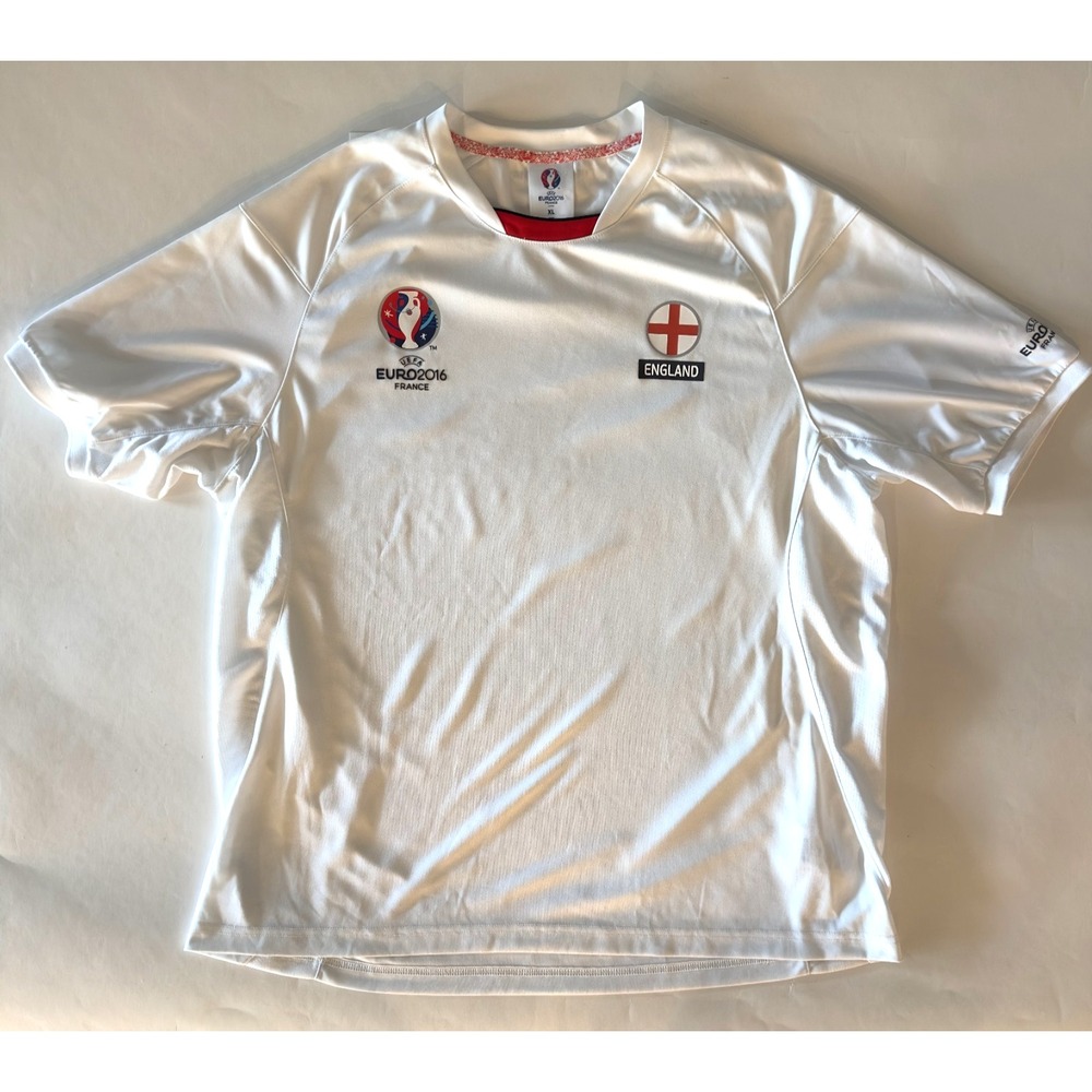 UEFA Euro 2016 France England Men's Soccer Football‎ Jersey-White-Size XL